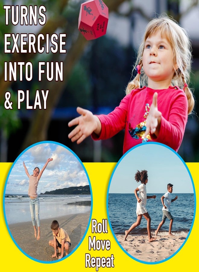 Covelico Exercise Dice for Kids Physical Education Equipment, Gymnastics Games for Indoor Obstacle Course for Kids, Outdoor Gross Motor Toys & Indoor Recess Work Out Game, Gymnastics Toys Ages 3+ - Image 3